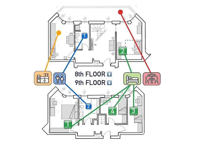 Stayeasy Sesia5 - 4 Bedrooms Penthouse, 2 Baths Apartament